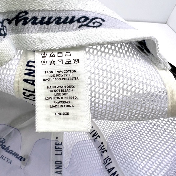 TOMMY BAHAMA CAP HAT, FRONT IS NAVY WITH SILVER EMBROIDERED LOGO, WITH NAVY MESH - Picture 8 of 13